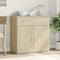vidaXL - Dressoir - 79x38x80 - cm - bewerkt - hout - sonoma - eikenkleurig