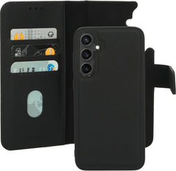 Mobiparts - Leather 2 in 1 Wallet Case - Samsung Galaxy S23 FE - Uitneembare backcover - Zwart