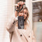 iMoshion iPhone 11 Pro - Hoesje met Koord - Verstelbaar Koord - Wit / Zwart / Woman Flower Black