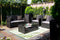 Esschert Design Jungle Leaves Tuintapijt- 240x150cm - Groen Wit