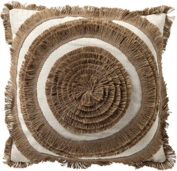 Dutch Decor LEI - Sierkussen 45x45 cm - Natural - bruin - Inclusief binnenkussen