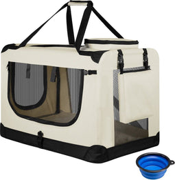 Lassie XL - Vouwbare Hondentransportbox - 56 x 81 x 58 cm - Beige