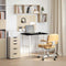 vidaXL - Bureaublad - rechthoekig - 80x60x2,5 - cm - eikenhout - donkerbruin