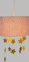 Atmosphera Kids Hanglamp roze met sterren - Goud - Kinderverlichting - E27 - 30 x 20 cm