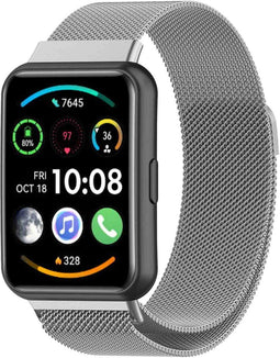 imoshion Milanees magnetisch bandje - Geschikt voor Huawei Watch Fit 2 - Zilver
