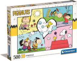 Clementoni - Puzzel 500 Stukjes, Peanuts, Puzzel Voor Volwassenen en Kinderen, 14-99 jaar, 35558