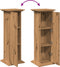 vidaXL - Sokkel - met - opbergruimte - 31x30x90 - cm - hout - artisanaal - eikenkleur