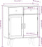vidaXL - Dressoir - met - lades - 60x30x75,5 - cm - bewerkt - hout