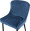 Set van 2 eetkamerstoelen SOLANO Fluweel Marineblauw