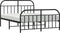 vidaXL - Bedframe - met - hoofd- - en - voeteneinde - metaal - zwart - 150x200 - cm