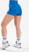 Gorilla Wear Olivia Seamless Shorts - Aansluitend - Hoog Getailleerd - Blauw (1 stuk)