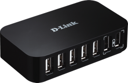 D-Link DUB-H7 - USB Hub - 7-poorts USB 2.0 - Zwart