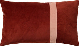 Dutch Decor PIPPA - Kussenhoes velvet 30x50 cm - Muted Clay - roze - met rits - zonder binnenkussen