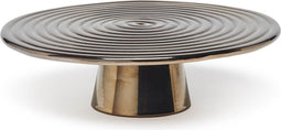 Dutchdeluxes - Keramiek - Taartplateau - Platinum Goud - Serveren van hapjes - Groot - 32 cm diameter