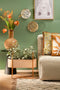 Mica Decorations Shandy - Staande Plantenbak - Metaal 54 x 23 x 48 cm - Lichtbruin