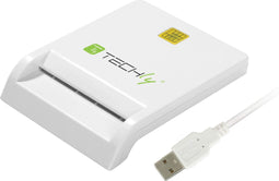 Techly I-CARD CAM-USB2TY - Compact Smart Card Reader/Writer - USB 2.0 - Wit