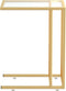 vidaXL - Computer - bijzettafel - 50x35x65 - cm - gehard - glas - transparant