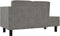 vidaXL - Chaise - longue - met - kussens - en - bolster - fluweel - lichtgrijs