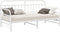vidaXL - Ligbedframe - met - Uittrekbed - Wit - 90x200 - cm - Staal