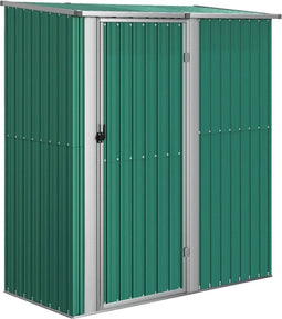vidaXL - Tuinschuur - 180,5x97x209,5 - cm - gegalvaniseerd - staal - groen