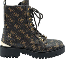 Guess Omala - Stivaletto Bootie - Allover logoprint - Bruin - Maat 37