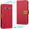 iMoshion Hoesje Geschikt voor Samsung Galaxy J5 (2016) Hoesje Met Pasjeshouder - iMoshion Luxe Canvas Bookcase - Rood