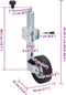 vidaXL - Neuswiel - met - splitklem - 60 - mm - gegalvaniseerd - staal