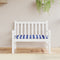 vidaXL - Tuinbankkussen - gestreept - 110x50x7 - cm - stof - wit - en - blauw