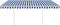 vidaXL - Luifel - automatisch - uittrekbaar - met - palen - 4x3 - m - blauw - en - wit