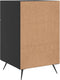 vidaXL - Nachtkastje - 40x40x66 - cm - bewerkt - hout - zwart