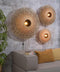 GOOD&MOJO Wandlamp Kalimantan - Bamboe/Zwart - Ø60cm - Binnen Modern