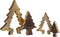 J-Line decoratie Kerstboom Puzzel - hout - bruin/naturel - large