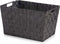 Kast/badkamer opbergmandjes - zwart - 35 x 25 x 20 cm - 10 liter - opbergmandjes