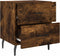 vidaXL - Nachtkastje - 40x35x47,5 - cm - bewerkt - hout - gerookt - eikenkleurig
