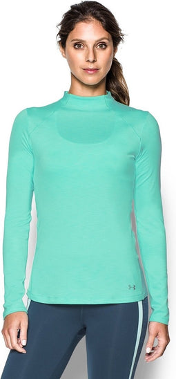 Under Armour - ColdGear Armour Mock - Dames Training Shirt - L - Groen