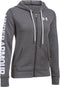 Under Armour - Favorite Full Zip Hoodie - Grijs Dames Vest - L - Grijs