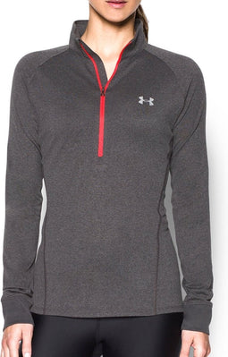 Under Armour - Tech 1/2 Zip - Dames Longsleeve - L - Grijs