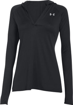 Under Armour Tech LS Hoody Solid - Sportshirt - Dames - Maat XL - Zwart