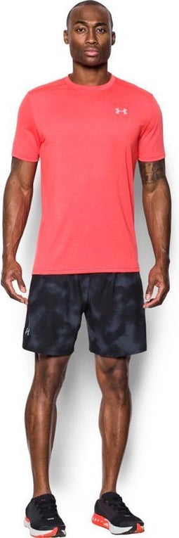 Under Armour Threadborne Streaker SS Sportshirt - Heren - Maat XL - Marathon Red