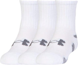 Under Armour UA HEATGEAR 3PK CREW- Sportsokken - Mannen - Maat 38-41 - Wit