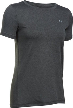 Under Armour UA HG Armour SS - Sportshirt - Carbon Heather - Dames - Maat S