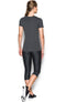 Under Armour UA HG Armour SS - Sportshirt - Carbon Heather - Dames - Maat S