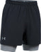 Under Armour UA QUALIFIER 2-IN-1 SHORT Sportbroek - Heren - Maat M - Zwart