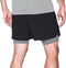 Under Armour UA QUALIFIER 2-IN-1 SHORT Sportbroek - Heren - Maat M - Zwart