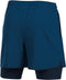 Under Armour UA QUALIFIER 2-IN-1 SHORT- Sportbroek - Heren - Maat S - Donker Blauw
