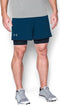 Under Armour UA QUALIFIER 2-IN-1 SHORT- Sportbroek - Heren - Maat S - Donker Blauw