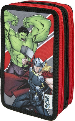 Undercover - Avengers Schooletui 3-Laags met Inhoud - Kunststof - Multicolor