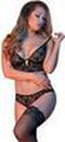 Underwire Bralette en Panty Set - Black