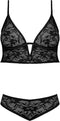 Underwire Bralette & Panty Set - Zwart