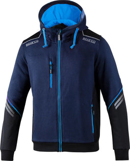 Sparco Tech Hooded Full Zip Sweatshirt | blauw-lichtblauw / xl | Vests | 02414BMAZ4XL